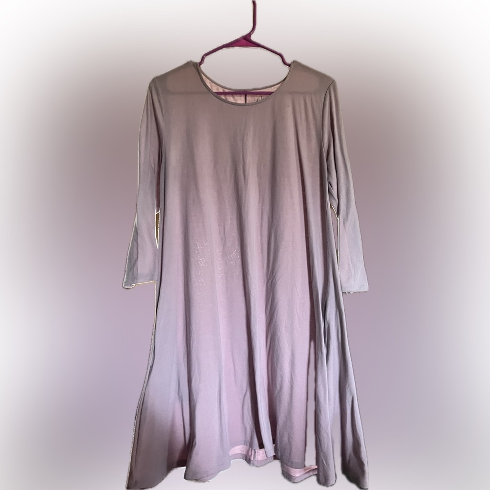 Lavender mauve Long Sleeve Dress